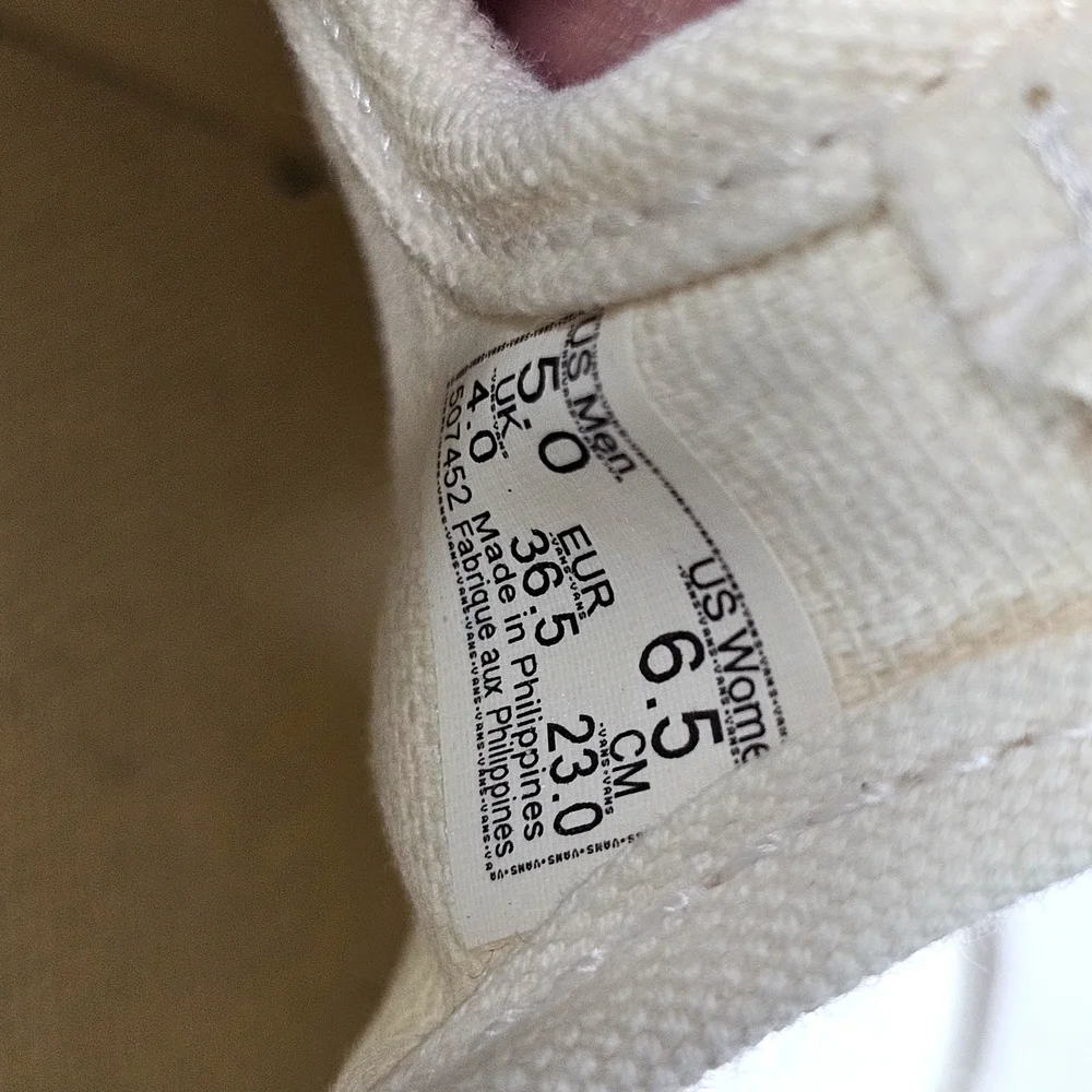 Vans Off-White Canvas Buckle Sneakers - Picture 10 of 12